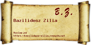 Bazilidesz Zilia névjegykártya